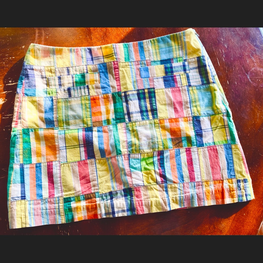 JCREW Adorable lightweight MADRAS mini. Like new. Size 6